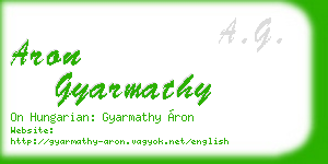 aron gyarmathy business card